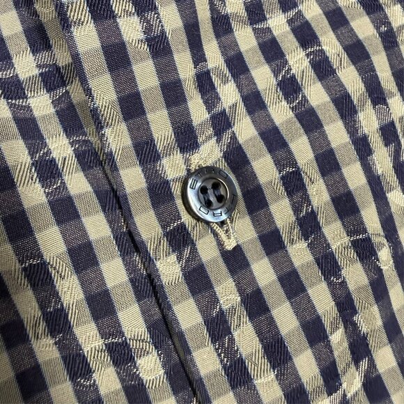 ETRO Milano Dress Shirt Check / Paisley Made in Italy Cotton 15 1/2 Medium - Picture 5 of 8